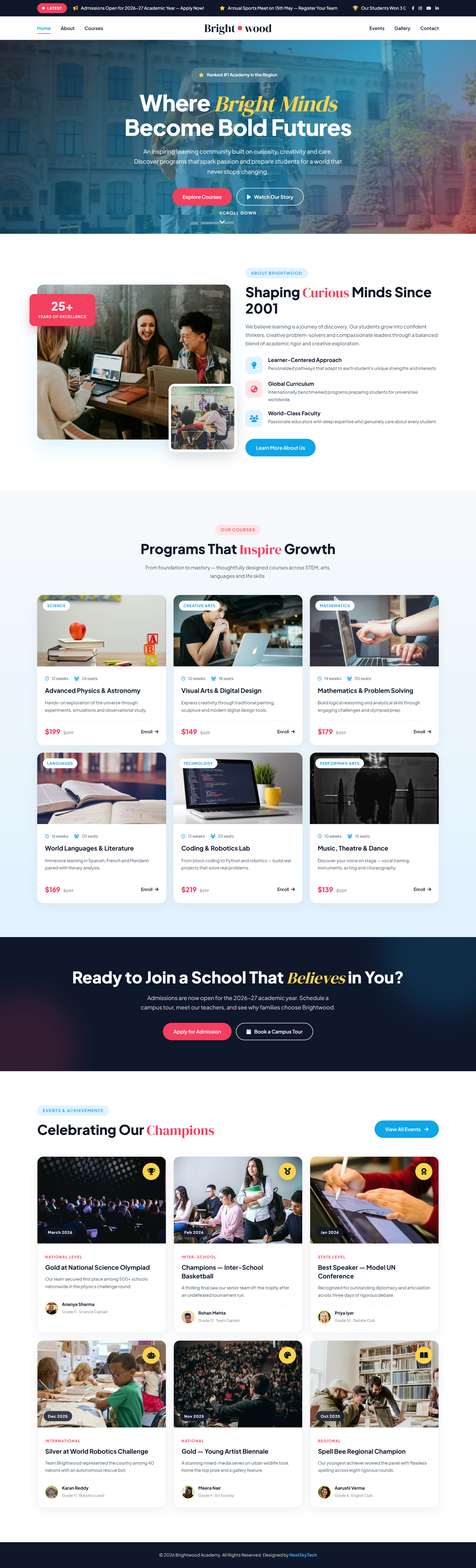 Education Theme 1 tablet view