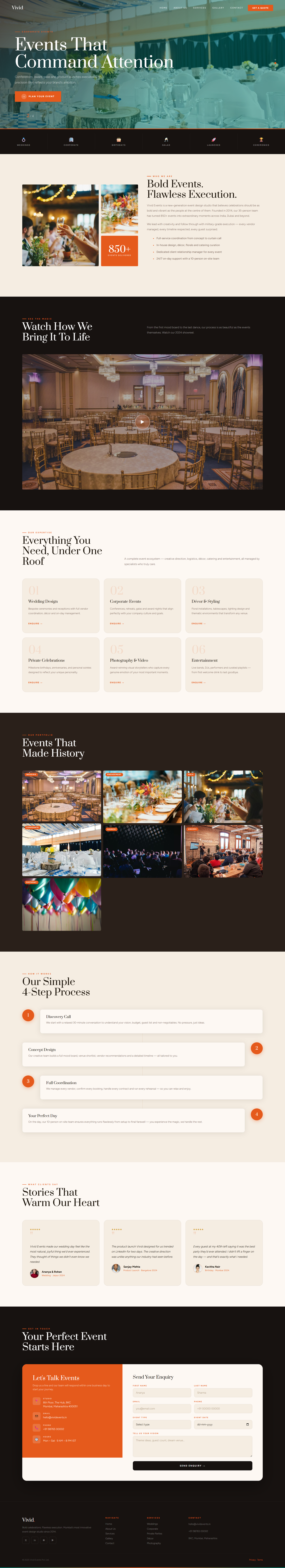 Event Organiser Theme 3 tablet view