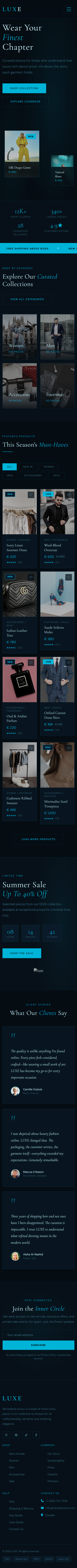 Fashion E-commerce 2 mobile view